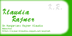 klaudia rajner business card